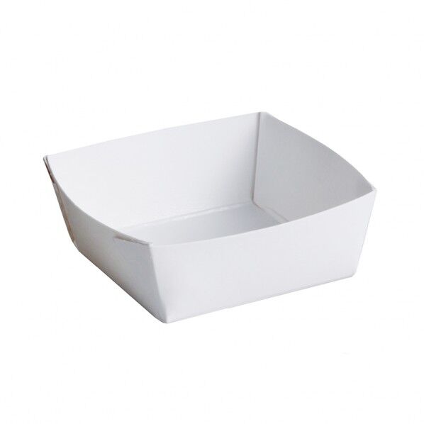 天満紙器 試食用ペーパートレー 45×45 白 FT001 45×45×高さ20mm 004469075 200枚