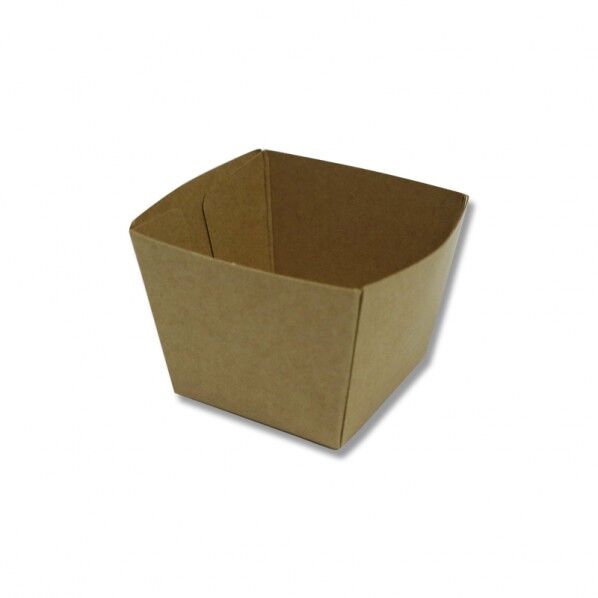 天満紙器 製菓資材 クラフトキューブ BT51 茶無地 外寸:40×40×高40mm 004469079 50枚