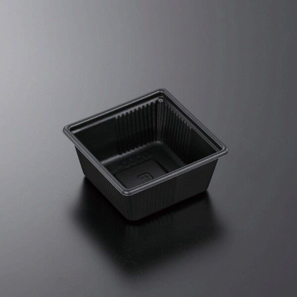 中央化学 惣菜容器 SDキャセロ 本体 4K 100-46 BK 黒 外寸:100×100×46mm 004463910 50枚