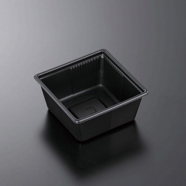 中央化学 惣菜容器 SDキャセロ 本体 4K110-50 BK 黒 外寸:110×110×50mm 004463913 50個