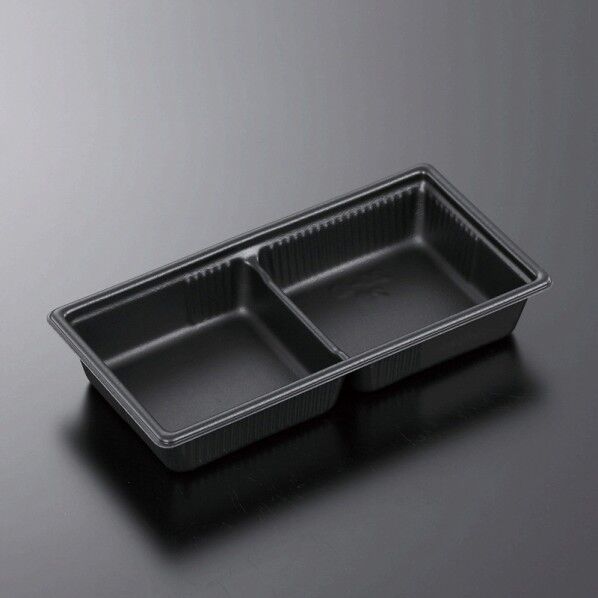 中央化学 惣菜容器 SDキャセロ 本体 20-10 2S BK 黒 外寸:200×103×35mm 004463921 50枚