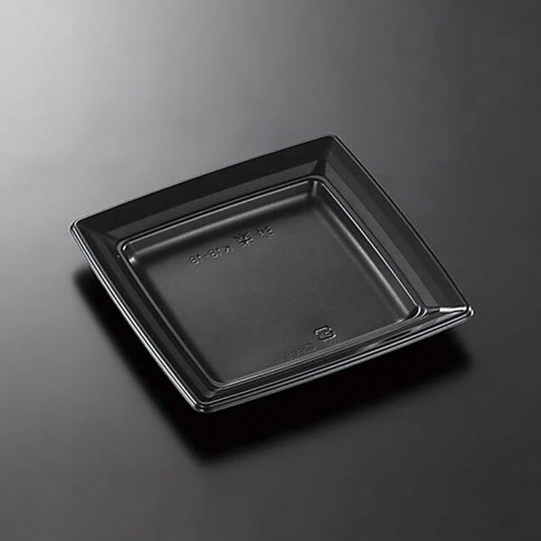 中央化学 食品容器 CT沙楽 本体 K18-18 BK 外寸:180×180×22mm 004467071 50枚