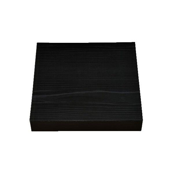 仕出し弁当容器 紙ボックス 一体型 80-80 黒木目
