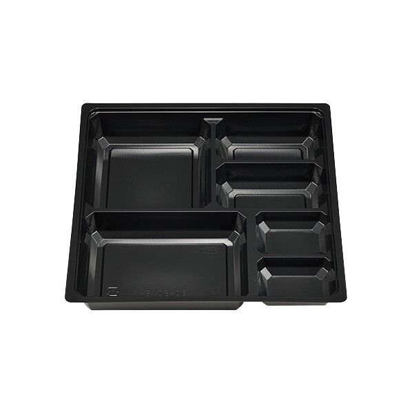 仕出し弁当容器 紙ボックス MSD中仕切 80-80 B-1 黒