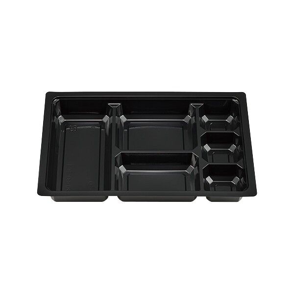 エフピコチューパ 仕出し弁当容器 紙ボックス MSD中仕切 90-60 B-1 黒 外寸:275×180×36mm 004468548 50枚