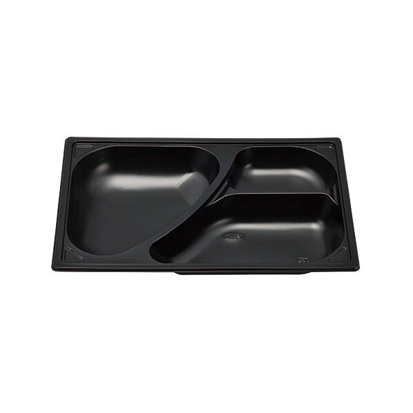 仕出し弁当容器 紙ボックス 中仕切 90-60 K-2 黒