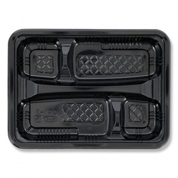 エフピコチューパ 弁当容器 CR弁当 本体 CR-1-3 黒 外寸:230×170×27mm 004468816 50枚