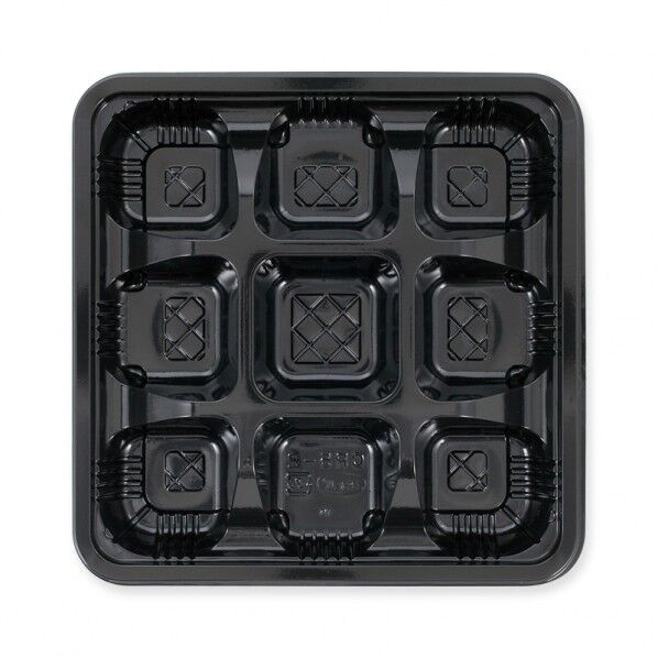 エフピコチューパ 弁当容器 CR弁当 本体 CR-5-2 黒 外寸:208×208×34mm 004468822 50枚