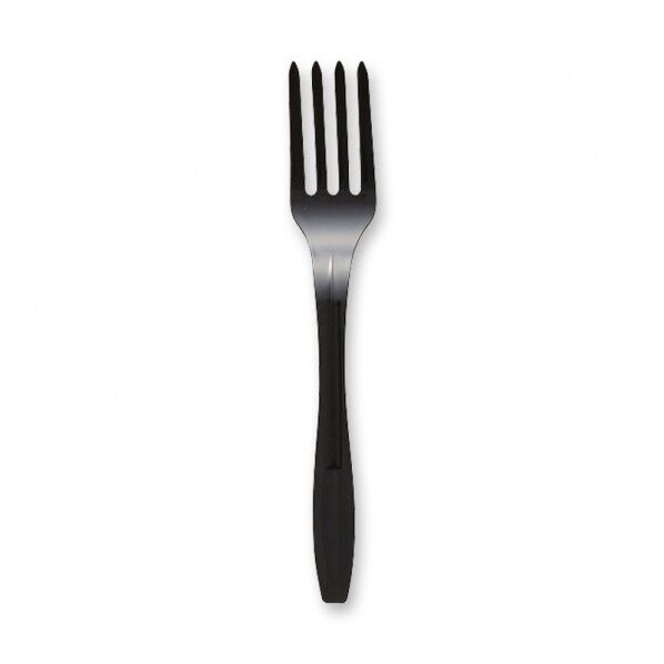 ホウケン産業 プラスチックフォーク 160 単袋 黒 幅27×長さ160mm 004514162 100本
