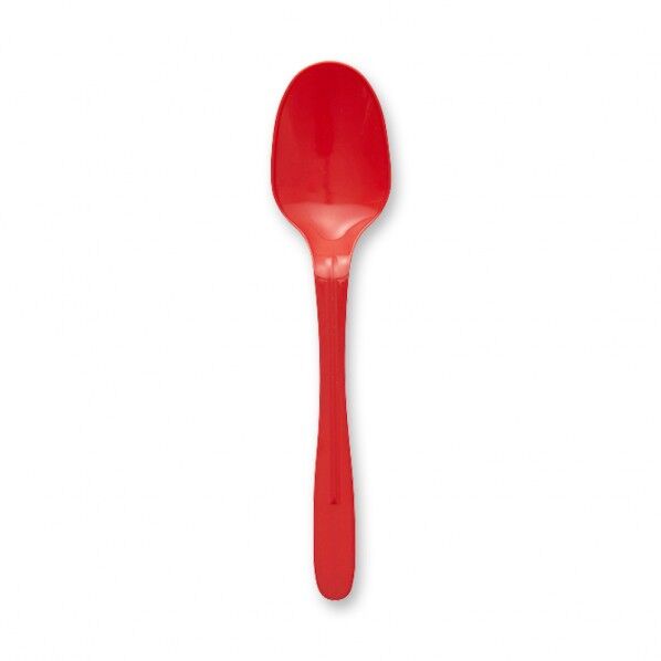 ホウケン産業 プラスチックスプーン 16cm 単袋 レッド 160×36mm 004514170 100本