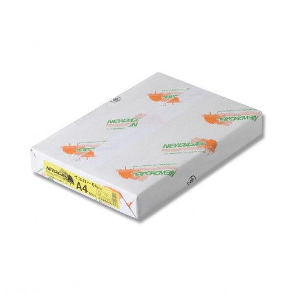 北越コーポレーション コピー用紙 NEWファインカラー A4 イエロー 210×297mm 007574618 500枚