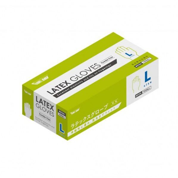 ラテックスグローブ 粉無 L 2134 ナチュラル