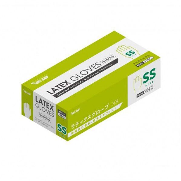 ラテックスグローブ 粉無 SS 2134 ナチュラル