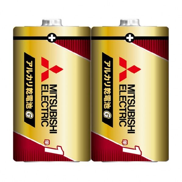 三菱電機 アルカリ乾電池 単1 LR20GR/2S 直径34.2×厚み61.5mm/パッケージ:34×68×62mm 007596466 2本