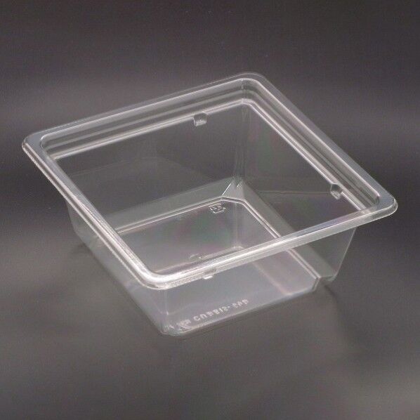 リスパック 惣菜容器 バイオカップキューブ 本体 15-60 B クリアー防曇 外寸:147×147×60mm 004450490 50枚