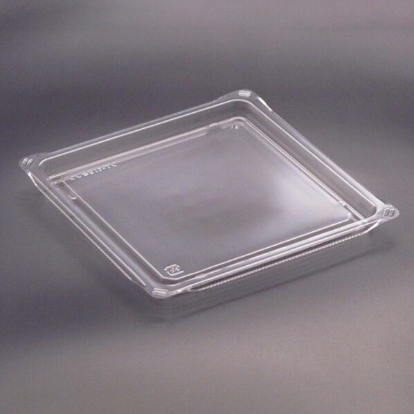 リスパック 惣菜容器 バイオカップキューブ 内嵌合蓋 15-TC クリアー防曇 外寸:147×147×11mm 004450596 50枚