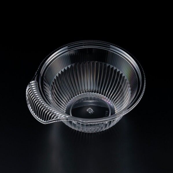 リスパック サラダ容器 バイオ BOWL 本体 M クリア 外寸:190×169×96mm 004450716 50枚