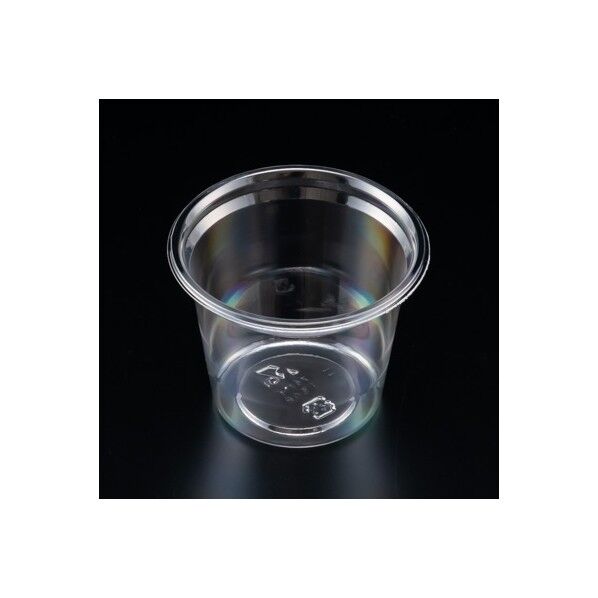 リスパック 惣菜容器 バイオカップ丸 本体 76パイ 150B クリアー 外寸:76φ×59mm 004451041 50枚