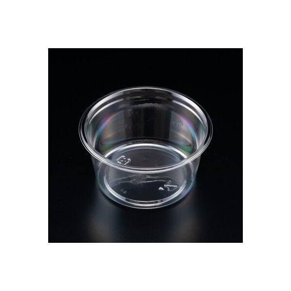 リスパック 惣菜容器 バイオカップ丸 本体 88パイ 180B クリアー防曇 外寸:88φ×44mm 004451042 50枚