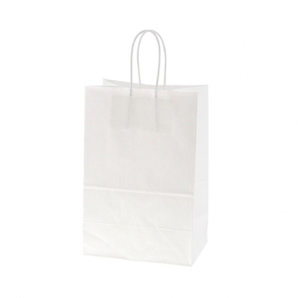 手提げ紙袋 Dカップバッグ 2個用 晒白無地