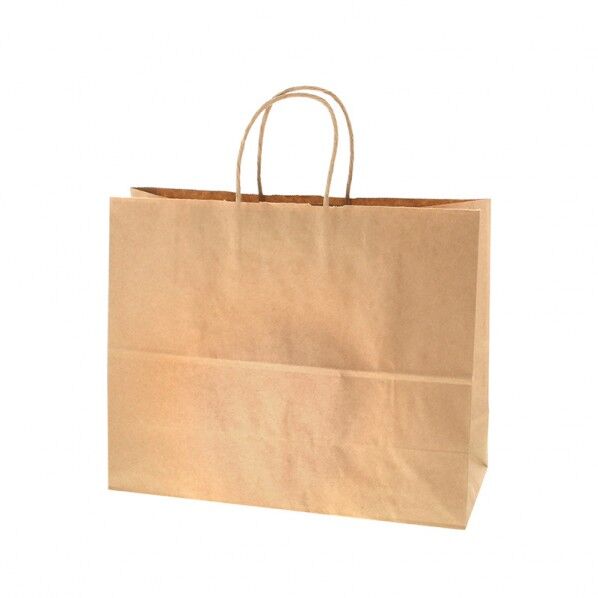 手提げ紙袋 25チャームバッグ 38-3 未晒無地