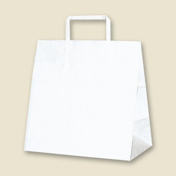 手提げ紙袋 25チャームバッグ 平手 E判 晒白無地