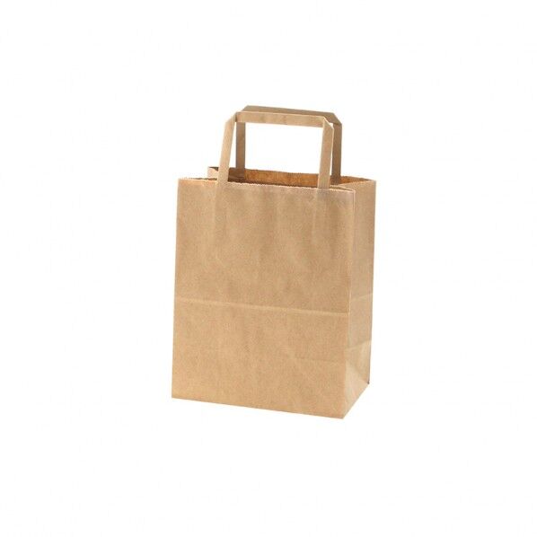 手提げ紙袋 25チャームバッグ 平手 18-1 未晒無地