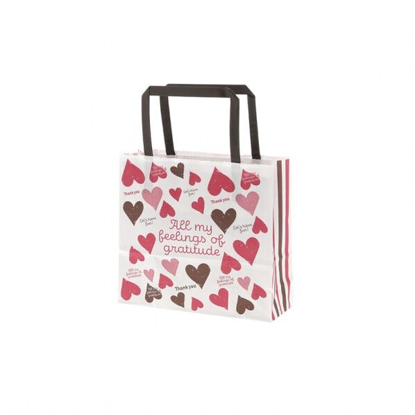 手提げ紙袋 25チャームバッグ 平手 18-2 スモーキーハートP