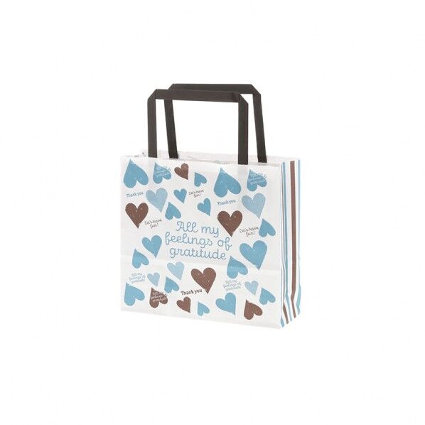 手提げ紙袋 25チャームバッグ 平手 18-2 スモーキーハートB