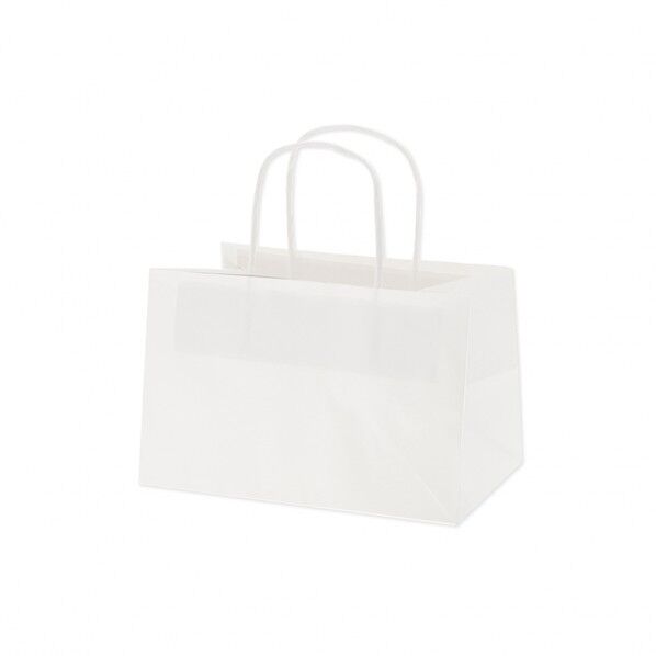 手提げ紙袋 オブロングバッグ 23-15 白無地