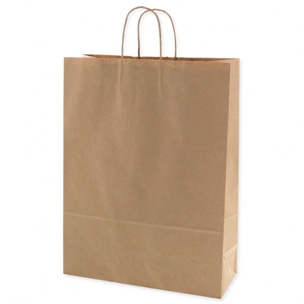 手提げ紙袋 25チャームバッグ カスタム判 E未晒無地