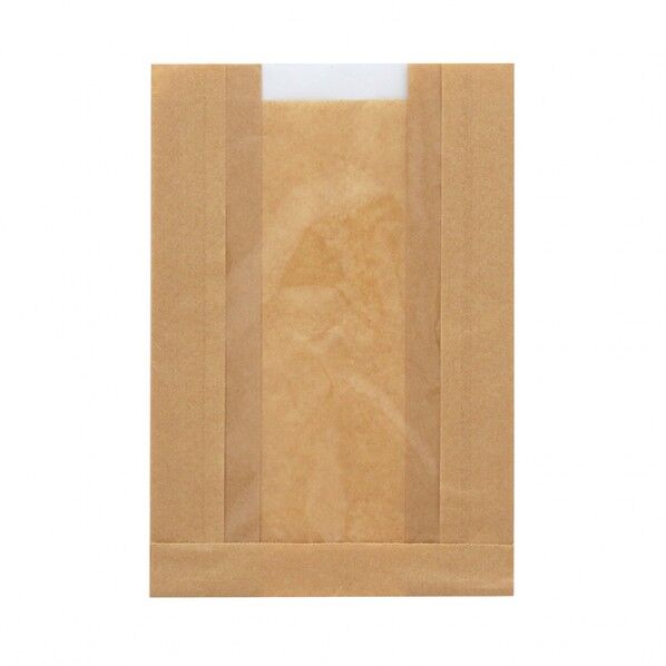 NF窓付耐油ガゼットパック 大 未晒無地