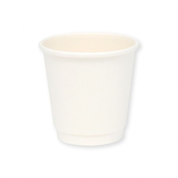 紙コップ 断熱二重白無地カップ 6オンス 80mm口径