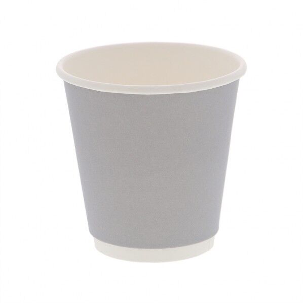 紙コップ 断熱二重グレー無地カップ 10オンス 90mm口径