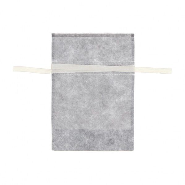 不織布製巾着袋 Fバッグ Wシャンテタイプ S 無地グレー