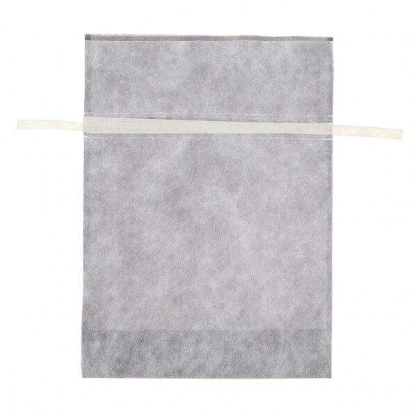 不織布製巾着袋 Fバッグ Wシャンテタイプ L 無地グレー