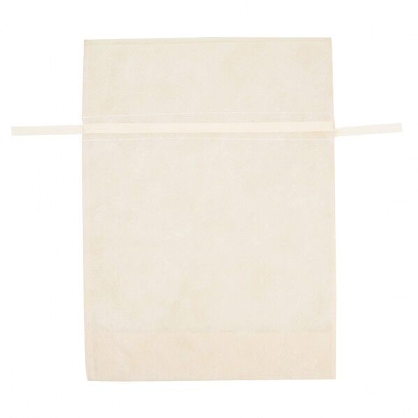 不織布製巾着袋 Fバッグ Wシャンテタイプ L 無地アイボリー