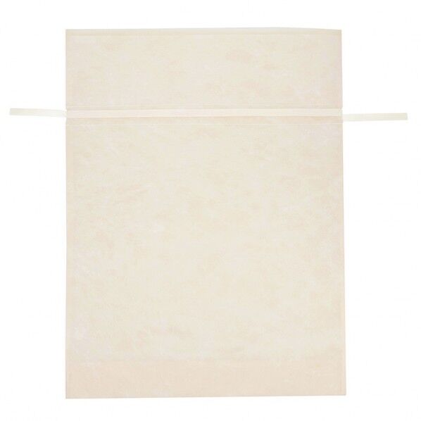 不織布製巾着袋 Fバッグ Wシャンテタイプ LL 無地アイボリー