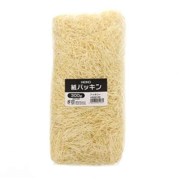 HEIKO 緩衝材 紙パッキン 業務用 300g入 アイボリー パッケージ寸法:約30×10×13cm 003801300 1袋