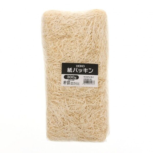HEIKO 緩衝材 紙パッキン 業務用 300g入 ウスダイダイ パッケージ寸法:約30×10×13cm 003801301 1袋