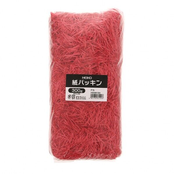 緩衝材 紙パッキン 業務用 300g入 アカ
