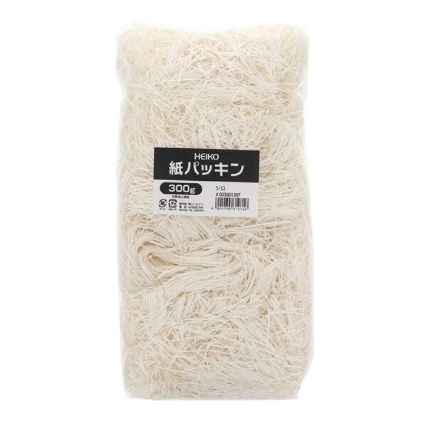 HEIKO 緩衝材 紙パッキン 業務用 300g入 シロ パッケージ寸法:約30×10×13cm 003801307 1袋