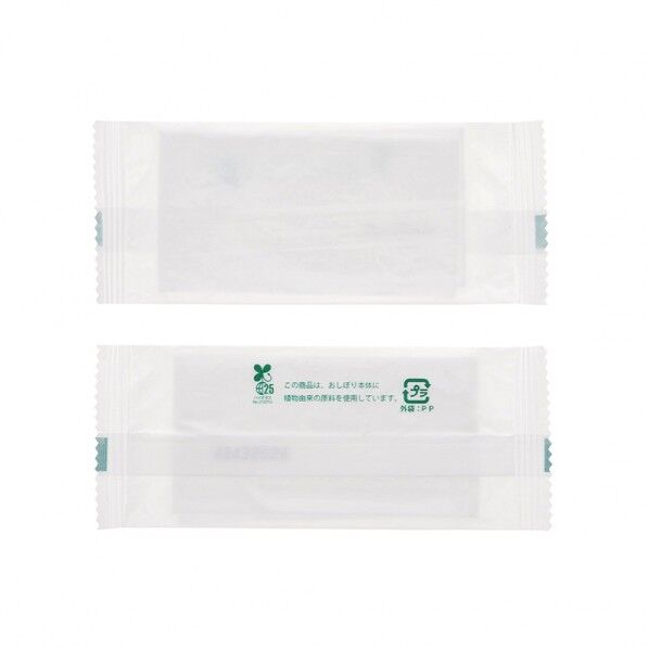 バイオ不織布おしぼり 平型 白無地 130×180