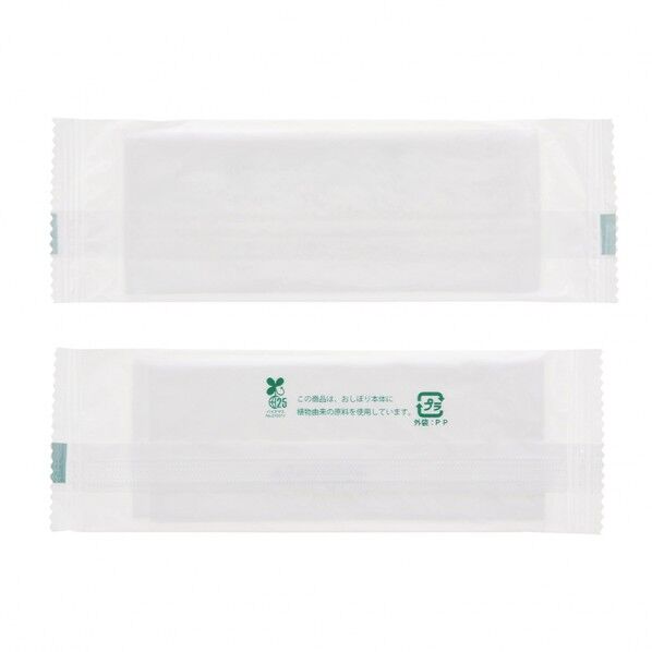 バイオ不織布おしぼり 平型 白無地 180×240