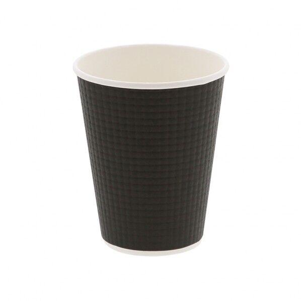 紙コップ エンボスカップ 8オンス 口径80 ブラック