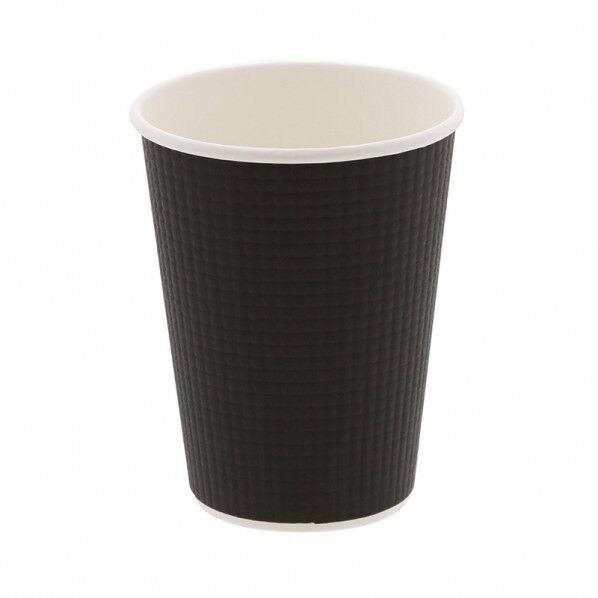 紙コップ エンボスカップ 12オンス 口径90 ブラック