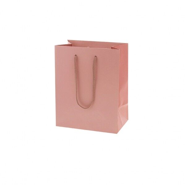 手提げ紙袋 カラーチャームバッグ 20-12 アズキ