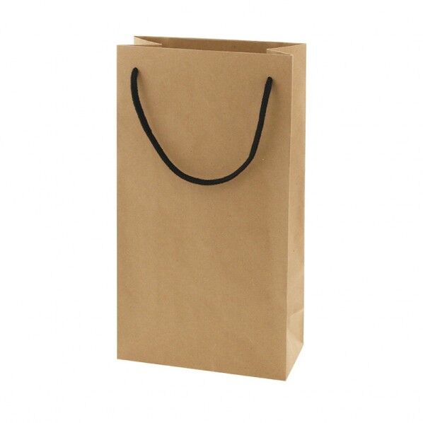 手提げ紙袋 ワインバッグ 2本 ライナー無地