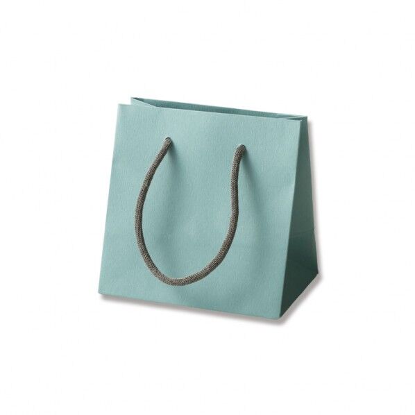 手提げ紙袋 カラーハンドルバッグ MW アクアグリーン