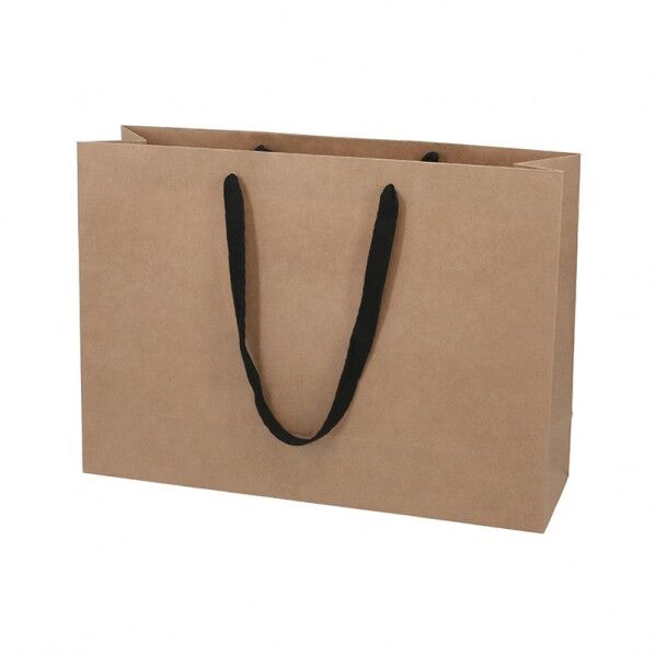 手提げ紙袋 ファッションバッグ M 未晒無地